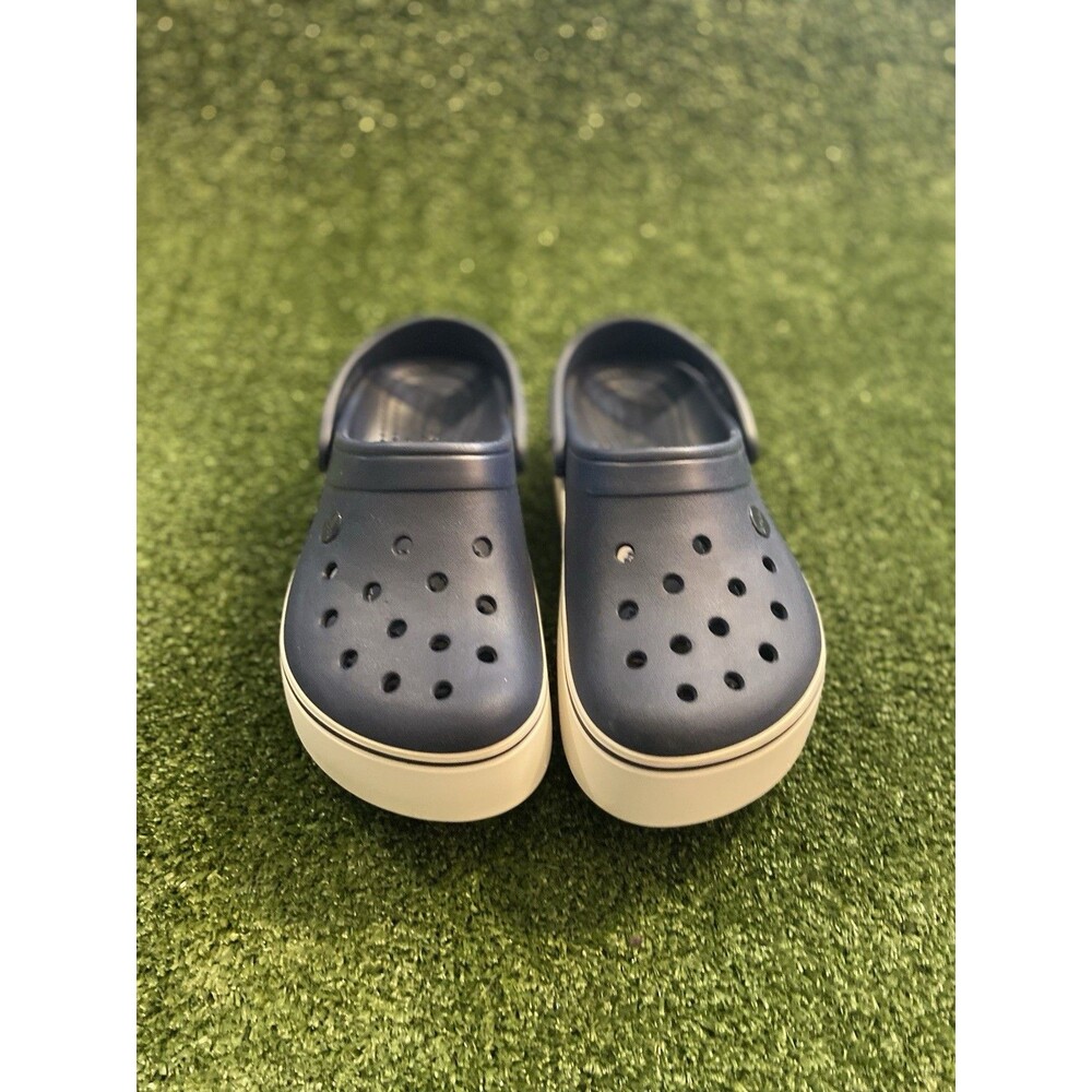 Iconic Crocs Bae Comfort Clogs Slides Sandals Women’s 8 Men’s 6 Blue Shoes - Picture 7 of 12